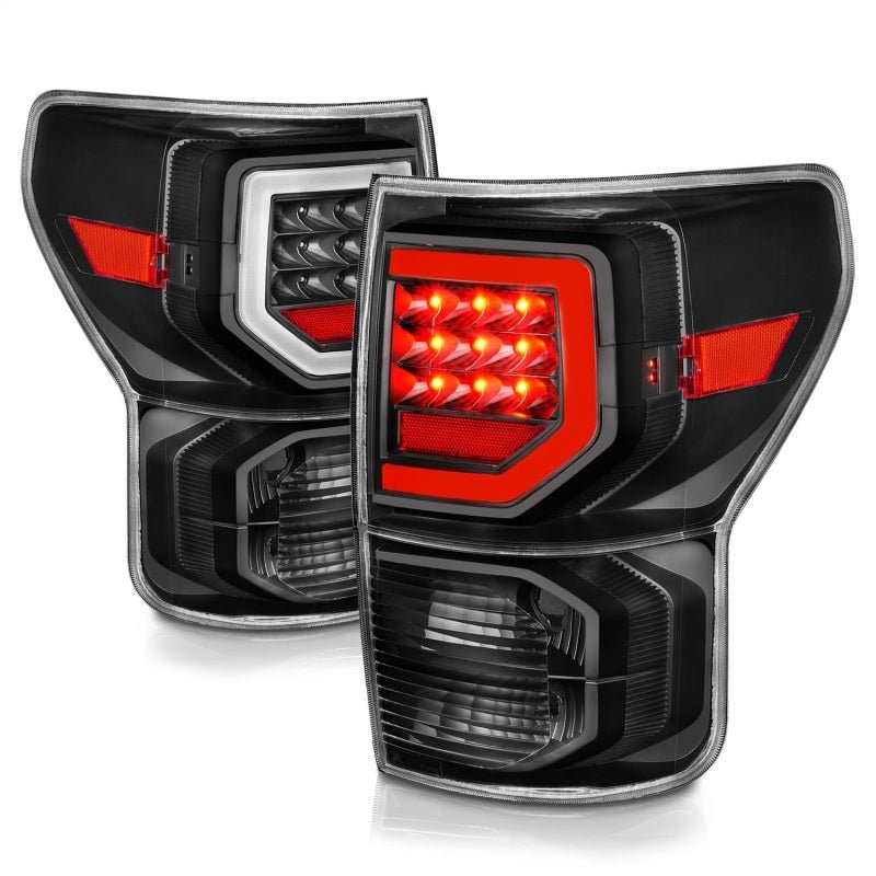 ANZO Full LED Tailights Black Housing Clear Lens G2 Toyota Tundra 2007 - 2013 | 311386 - JDMuscleTail Lightsanz311386