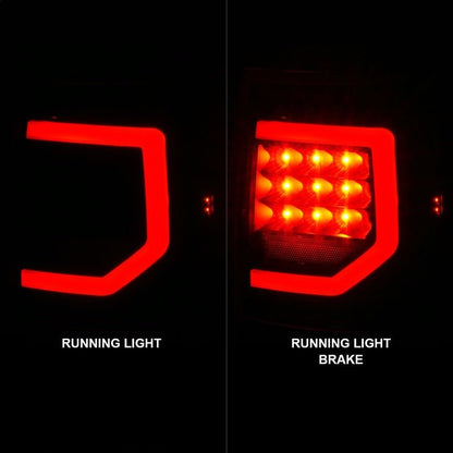 ANZO Full LED Tailights Black Housing Clear Lens G2 Toyota Tundra 2007 - 2013 | 311386 - JDMuscleTail Lightsanz311386