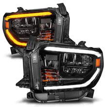 ANZO LED Crystal Headlights w/ Switchback Black Housing w/ DRL Toyota Tundra 2014 - 2017 | 111533 - JDMuscleHeadlightsanz111533