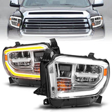 ANZO LED Crystal Headlights w/ Switchback Chrome Housing w/ DRL Toyota Tundra 2014 - 2017 | 111532 - JDMuscleHeadlightsanz111532