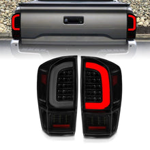ANZO LED Tail Lights w/ Light Bar Sequential Black Housing & Smoke Lens Toyota Tacoma 2016 - 2020 | 311401 - JDMuscleTail Lightsanz311401