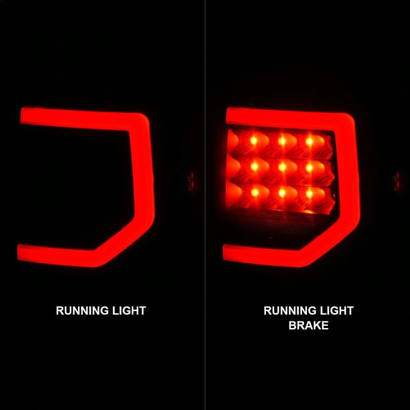 ANZO LED Tailights Black Housing Smoke Lens G2 Toyota Tundra 2007 - 2013 | 311387 - JDMuscleTail Lightsanz311387