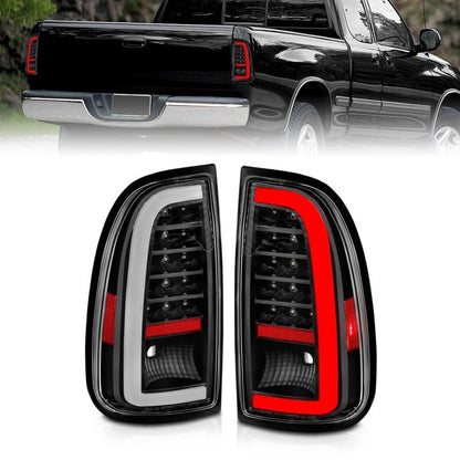 ANZO LED Taillights w/ Light Bar Black Housing Clear Lens Toyota Tundra 2000 - 2006 | 311411 - JDMuscleTail Lightsanz311411