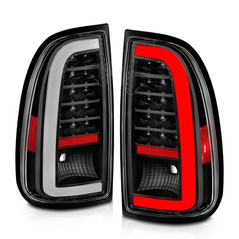 ANZO LED Taillights w/ Light Bar Black Housing Clear Lens Toyota Tundra 2000 - 2006 | 311411 - JDMuscleTail Lightsanz311411