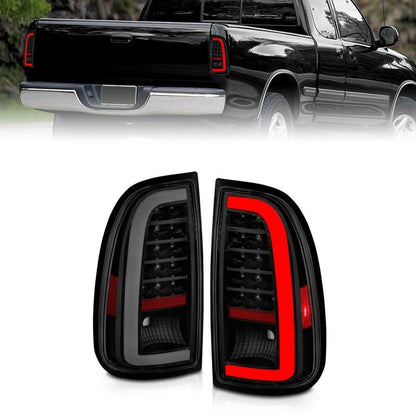 ANZO LED Taillights w/ Light Bar Black Housing Smoke Lens Toyota Tundra 2000 - 2006 | 311412 - JDMuscleTail Lightsanz311412