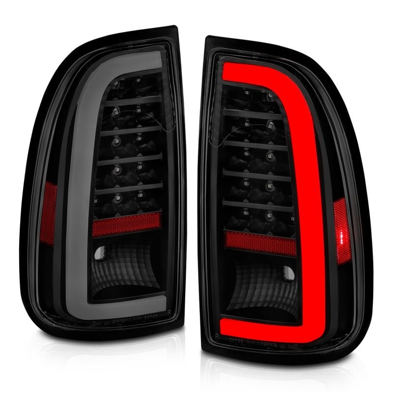 ANZO LED Taillights w/ Light Bar Black Housing Smoke Lens Toyota Tundra 2000 - 2006 | 311412 - JDMuscleTail Lightsanz311412