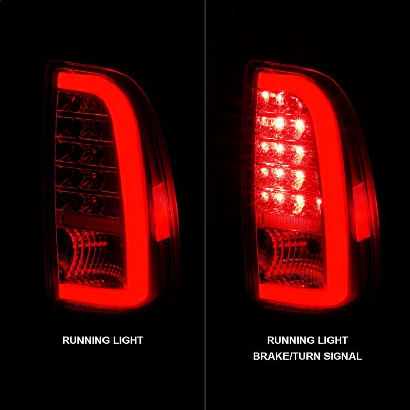 ANZO LED Taillights w/ Light Bar Chrome Housing Clear Lens Toyota Tundra 2000 - 2006 | 311413 - JDMuscleTail Lightsanz311413
