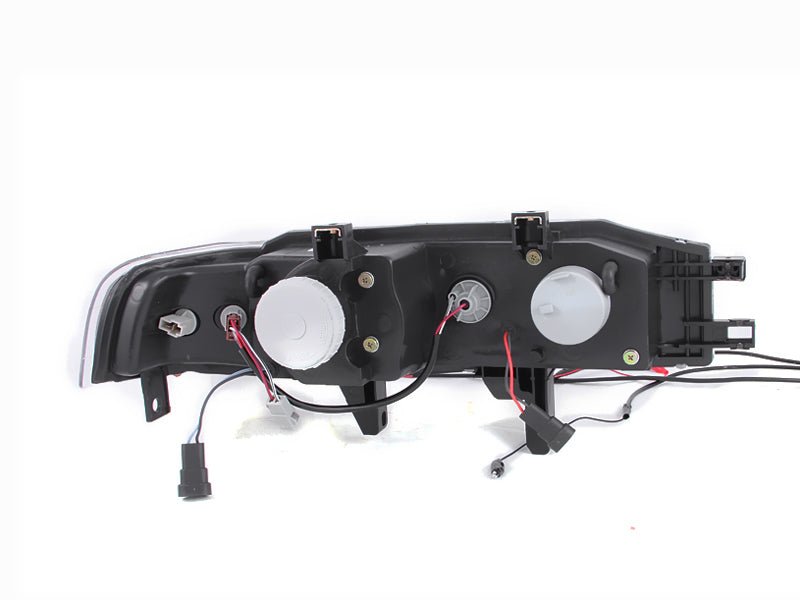 ANZO Projector Headlights w/ Halo Black 1pc Honda Accord 1990 - 1993 | 121048 - JDMuscleHeadlight Projectorsanz121048