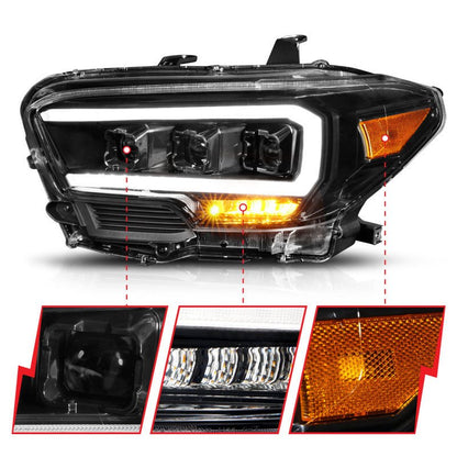 ANZO TRD LED Projector Headlights Toyota Tacoma 2016 - 2017 | 111500 - JDMuscleHeadlight Projectorsanz111500