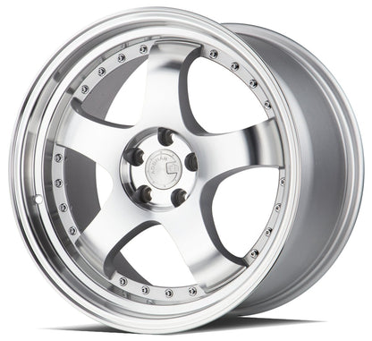 Aodhan AH03 - JDMuscleWheelsAODAH0319115114322SML19x115x114.3 +22Silver Machined Face