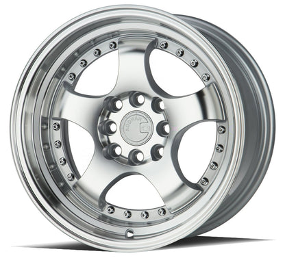 Aodhan AH03 - JDMuscleWheelsAODAH0315804100114320SMF15x84x100/114.3 +20Silver Machined Face