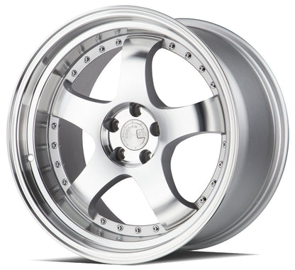 Aodhan AH03 - JDMuscleWheelsAODAH0319955114322SML19x9.55x114.3 +22Silver Machined Face