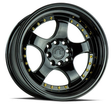 Aodhan AH03 - JDMuscleWheelsAODAH0315804100114320FB15x84x100/114.3 +20Golss Black ( Gold Rivet