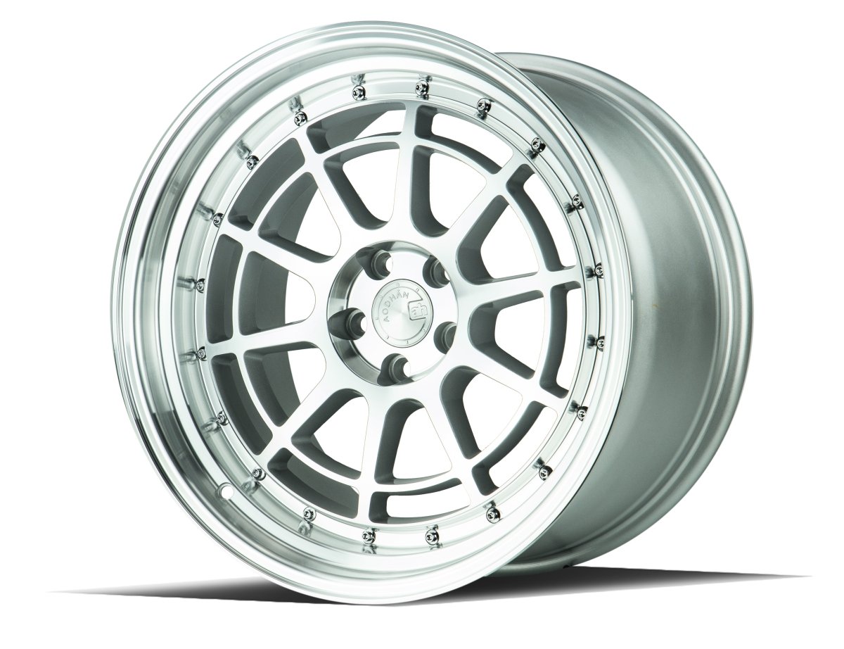 Aodhan AH04 - JDMuscleWheelsAODAH0418955114330SMF18x9.55x114.3 +30Silver Machined Face