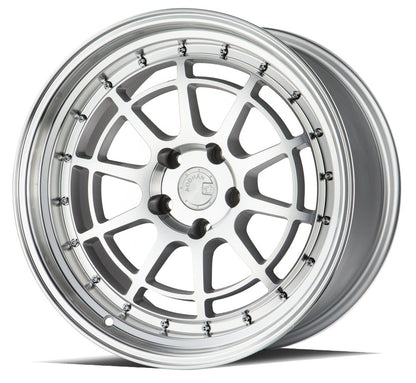Aodhan AH04 - JDMuscleWheelsAODAH0418955114330SMF18x9.55x114.3 +30Silver Machined Face
