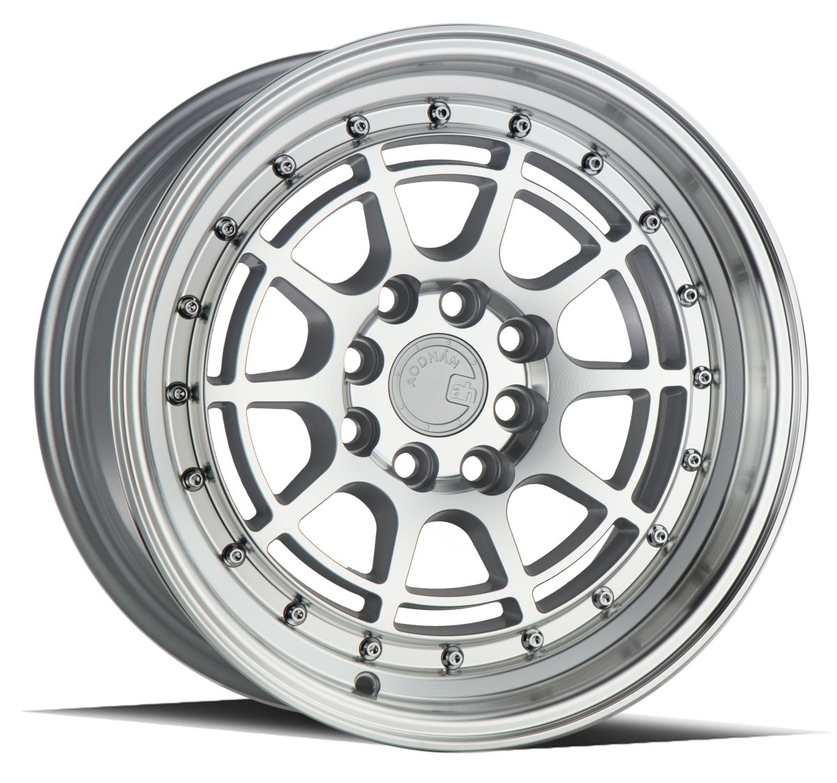 Aodhan AH04 - JDMuscleWheelsAODAH0415804100114320SML15x84x100/114.3 +20Silver Machined Face