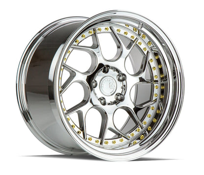 Aodhan DS01 - JDMuscleWheelsAODDS11885510035GBGR18x8.55x100 +35Gloss Black (Gold Rivet)
