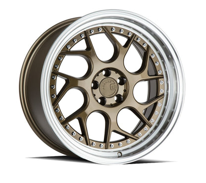 Aodhan DS01 - JDMuscleWheelsAODDS11885510035GBGR18x8.55x100 +35Gloss Black (Gold Rivet)