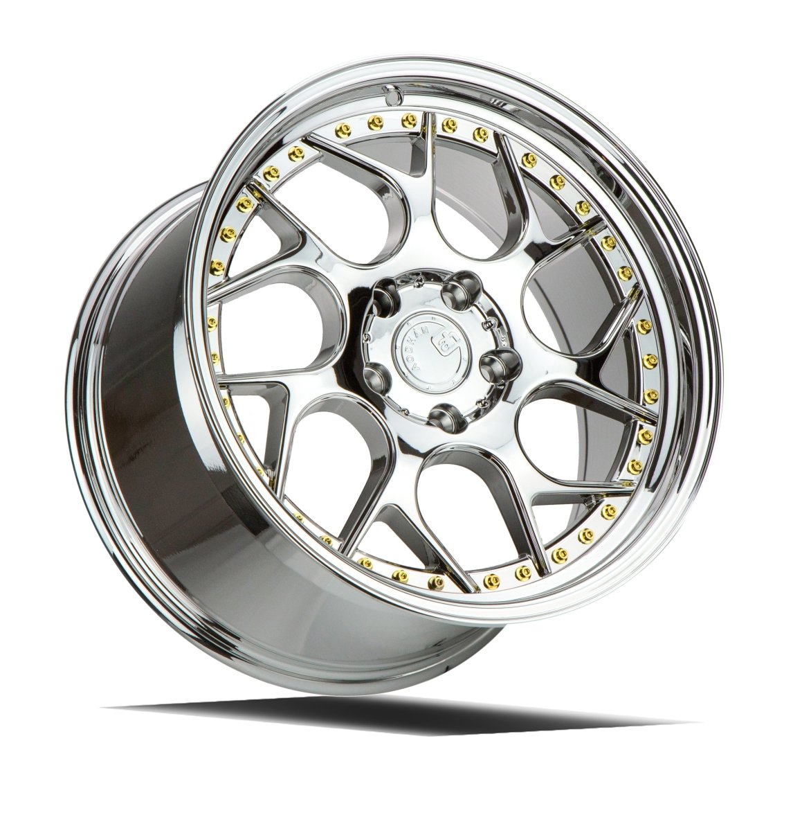 Aodhan DS01 - JDMuscleWheelsAODDS11885510035VC18x8.55x100 +35Vacuum Chrome