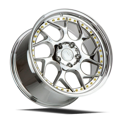 Aodhan DS01 - JDMuscleWheelsAODDS11885510035VC18x8.55x100 +35Vacuum Chrome