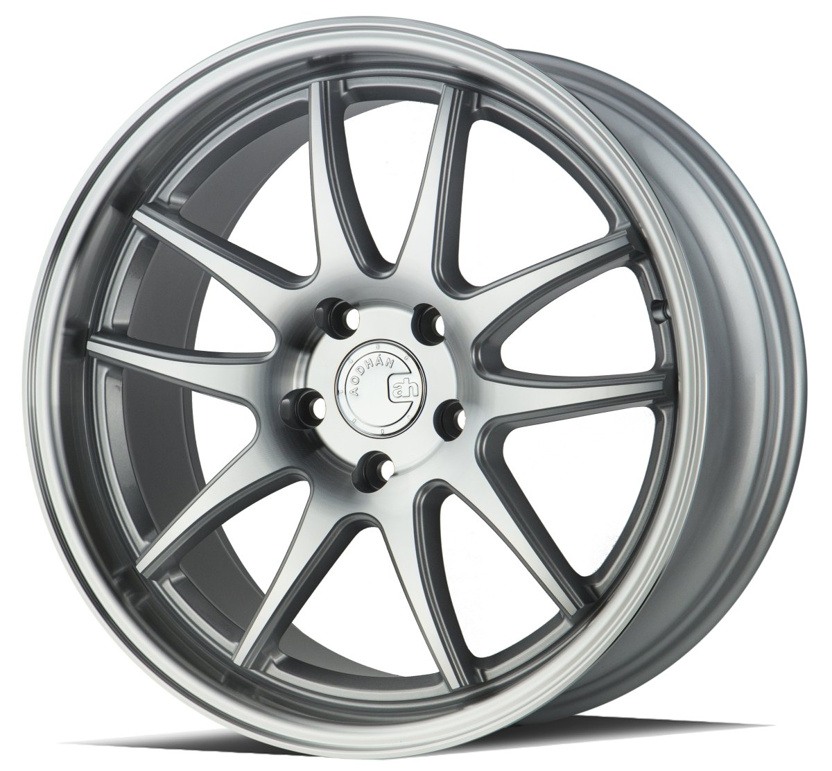 Aodhan DS02 - JDMuscleWheelsAODDS21885510035SMF18x8.55X100 +35Silver w/Machined Face