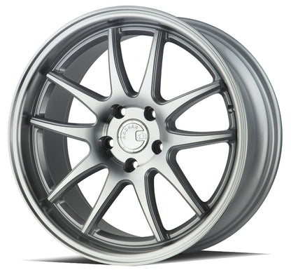 Aodhan DS02 - JDMuscleWheelsAODDS21885510035SMF18x8.55X100 +35Silver w/Machined Face