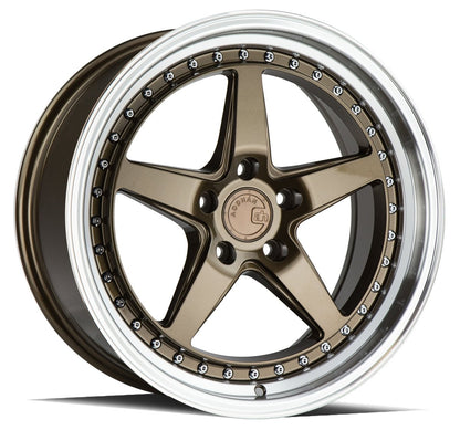 Aodhan DS05 - JDMuscleWheelsAODDS51885510035BR18x8.55x100 +35Bronze w/Machined Lip