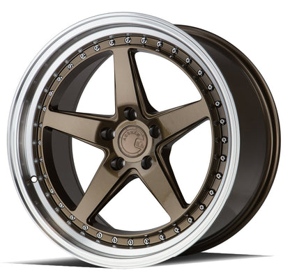 Aodhan DS05 - JDMuscleWheelsAODDS51895510035BR18x9.55x100 +35Bronze w/Machined Lip