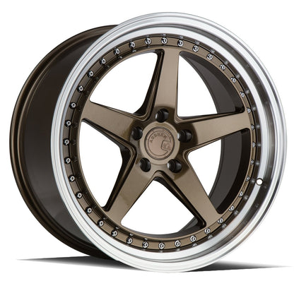 Aodhan DS05 - JDMuscleWheelsAODDS51885510035BR18x8.55x100 +35Bronze w/Machined Lip