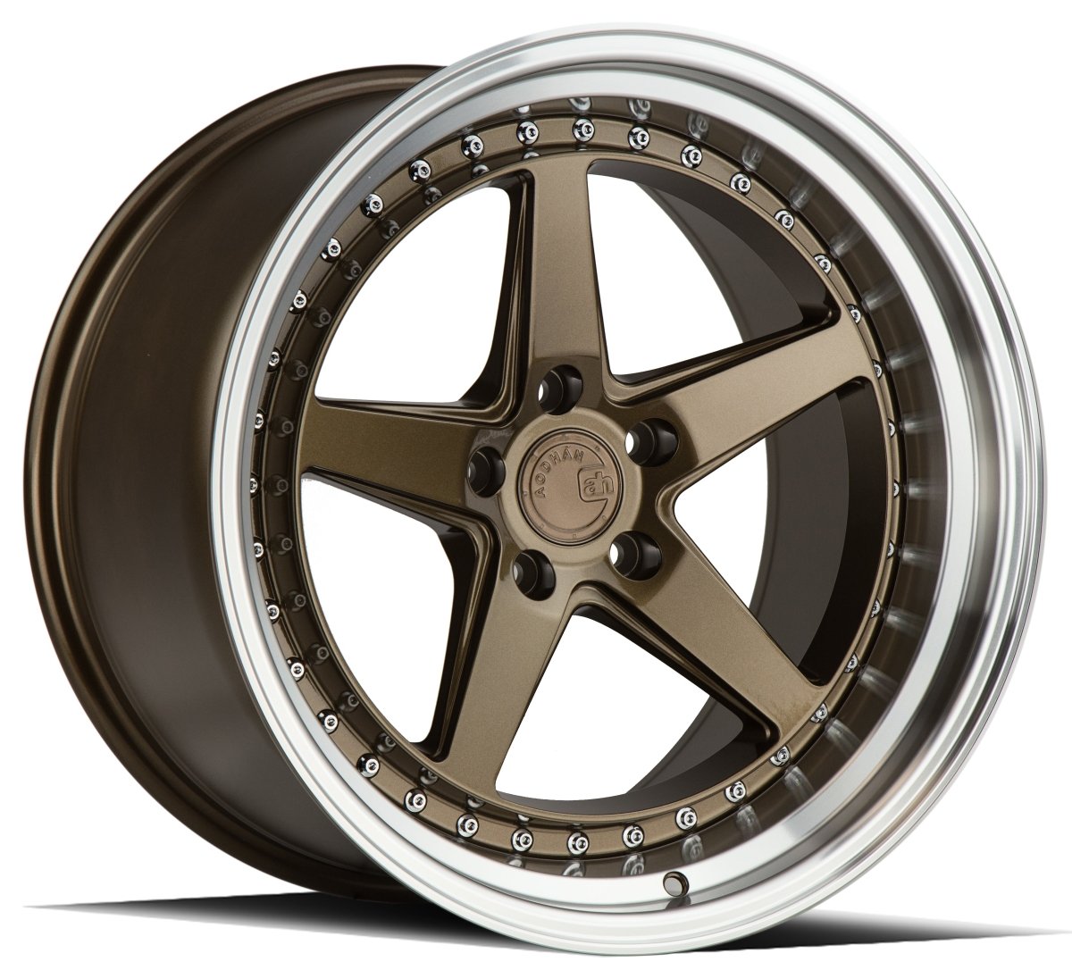 Aodhan DS05 - JDMuscleWheelsAODDS51885510035BR18x8.55x100 +35Bronze w/Machined Lip