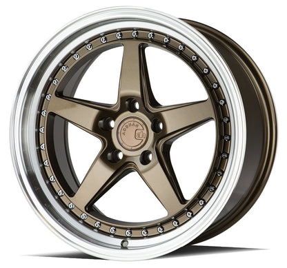 Aodhan DS05 - JDMuscleWheelsAODDS51885510035BR18x8.55x100 +35Bronze w/Machined Lip