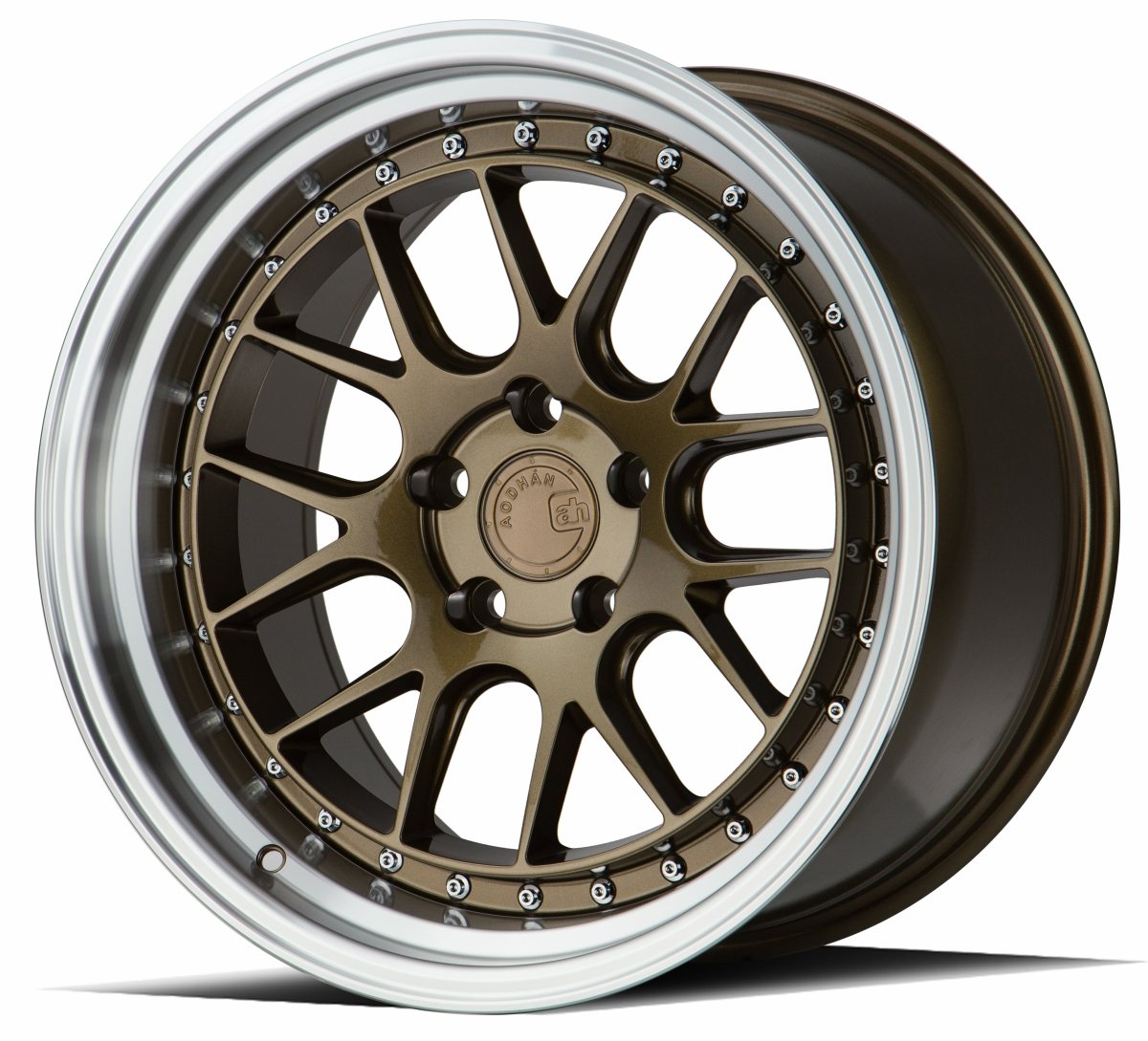 Aodhan DS06 - JDMuscleWheelsAODDS618105511422BZ18x10.55x114.3 +22Bronze w/Machined Lip