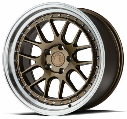 Aodhan DS06 - JDMuscleWheelsAODDS61895510035BZ18x9.55x100 +35Bronze w/Machined Lip