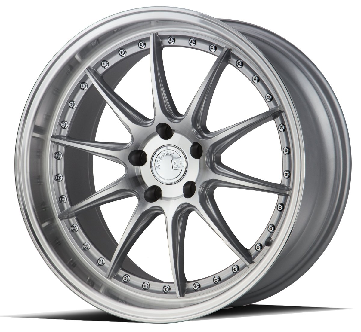 Aodhan DS07 - JDMuscleWheelsAODDS71995511422SMF19x9.55x114.3 +22Silver w/Machined Face