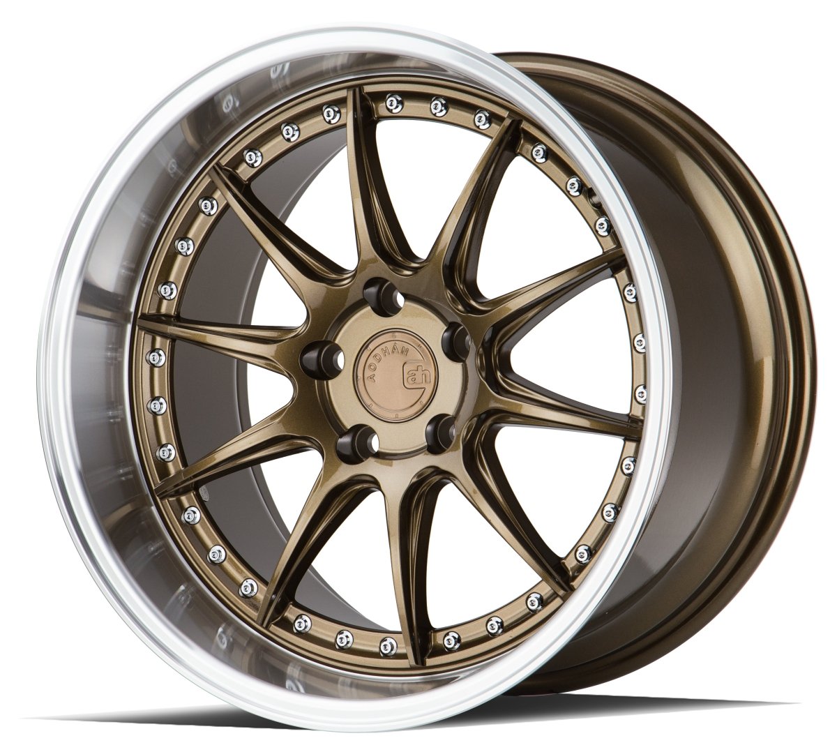 Aodhan DS07 - JDMuscleWheelsAODDS71911511422BZ19x115x114.3 +22Bronze w/Machined Lip