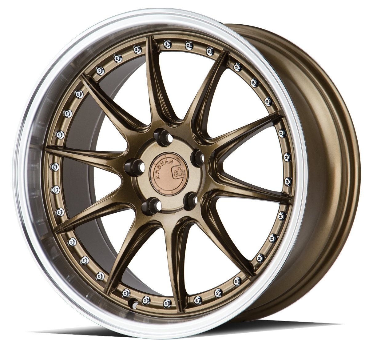 Aodhan DS07 - JDMuscleWheelsAODDS71885510035BZ18x8.55x100 +35Bronze w/Machined Lip