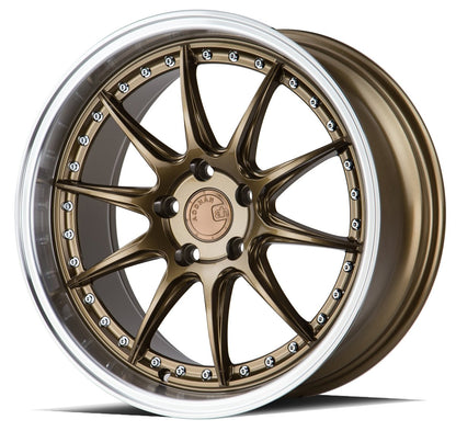 Aodhan DS07 - JDMuscleWheelsAODDS71885510035BZ18x8.55x100 +35Bronze w/Machined Lip