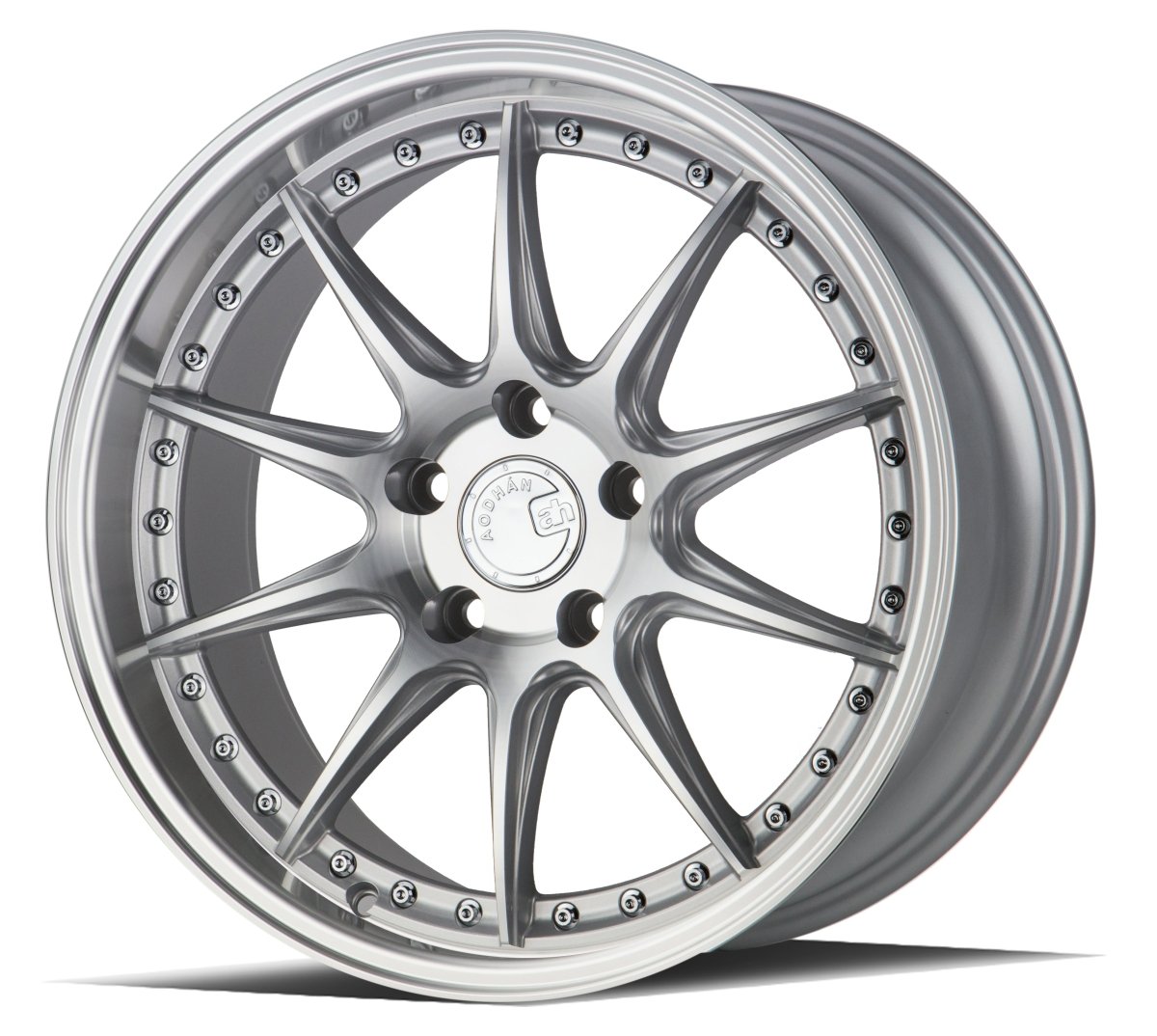 Aodhan DS07 - JDMuscleWheelsAODDS71895510035SMF18x9.55x100 +35Silver w/Machined Face