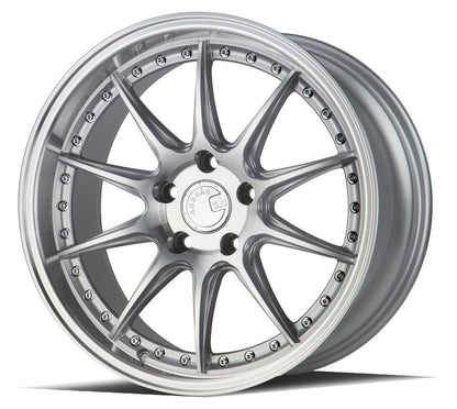 Aodhan DS07 - JDMuscleWheelsAODDS71895510035SMF18x9.55x100 +35Silver w/Machined Face