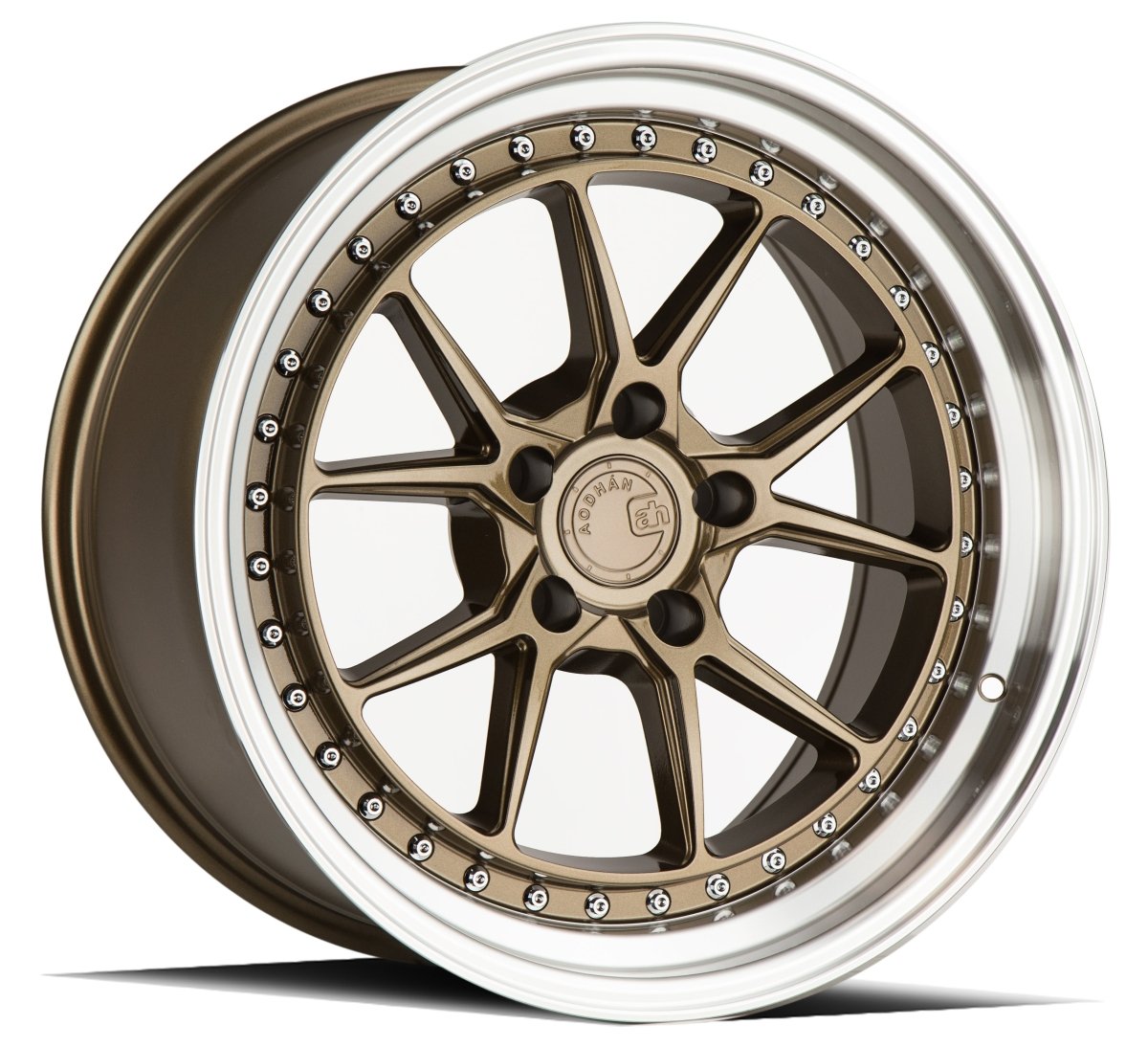 Aodhan DS08 - JDMuscleWheelsAODDS81885510035BZ18x8.55x100 +35Bronze w/Machined Lip