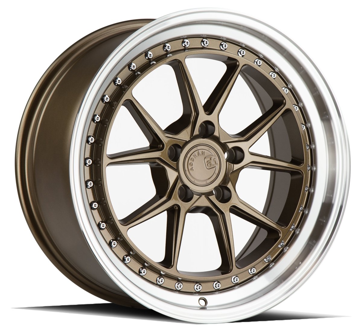 Aodhan DS08 - JDMuscleWheelsAODDS81885510035BZ18x8.55x100 +35Bronze w/Machined Lip