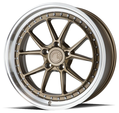 Aodhan DS08 - JDMuscleWheelsAODDS81985511435BZ19x8.55x114.3 +35Bronze w/Machined Lip