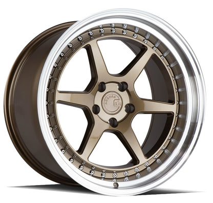Aodhan DS09 - JDMuscleWheelsAODDS91885510035BZ18x8.55x100 +35Bronze w/Machined Lip