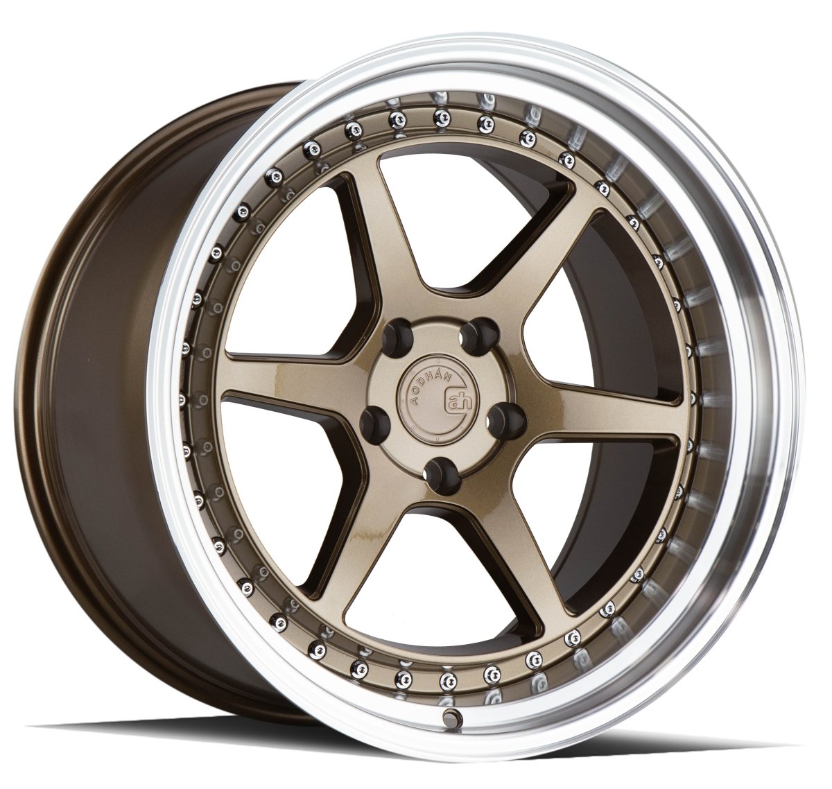 Aodhan DS09 - JDMuscleWheelsAODDS91885510035BZ18x8.55x100 +35Bronze w/Machined Lip