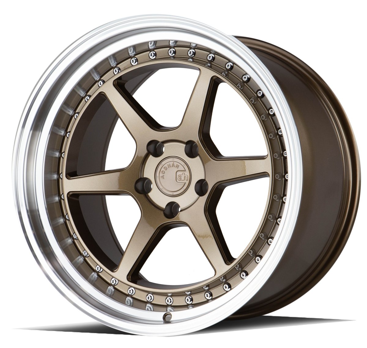 Aodhan DS09 - JDMuscleWheelsAODDS91911511422BZ19x115x114.3 +22Bronze w/Machined Lip