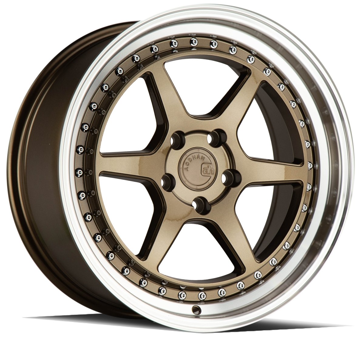 Aodhan DS09 - JDMuscleWheelsAODDS91885510035BZ18x8.55x100 +35Bronze w/Machined Lip
