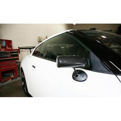 APR Carbon Fiber Mirrors Formula GT3 Black Base Nissan GTR R35 2009-2015