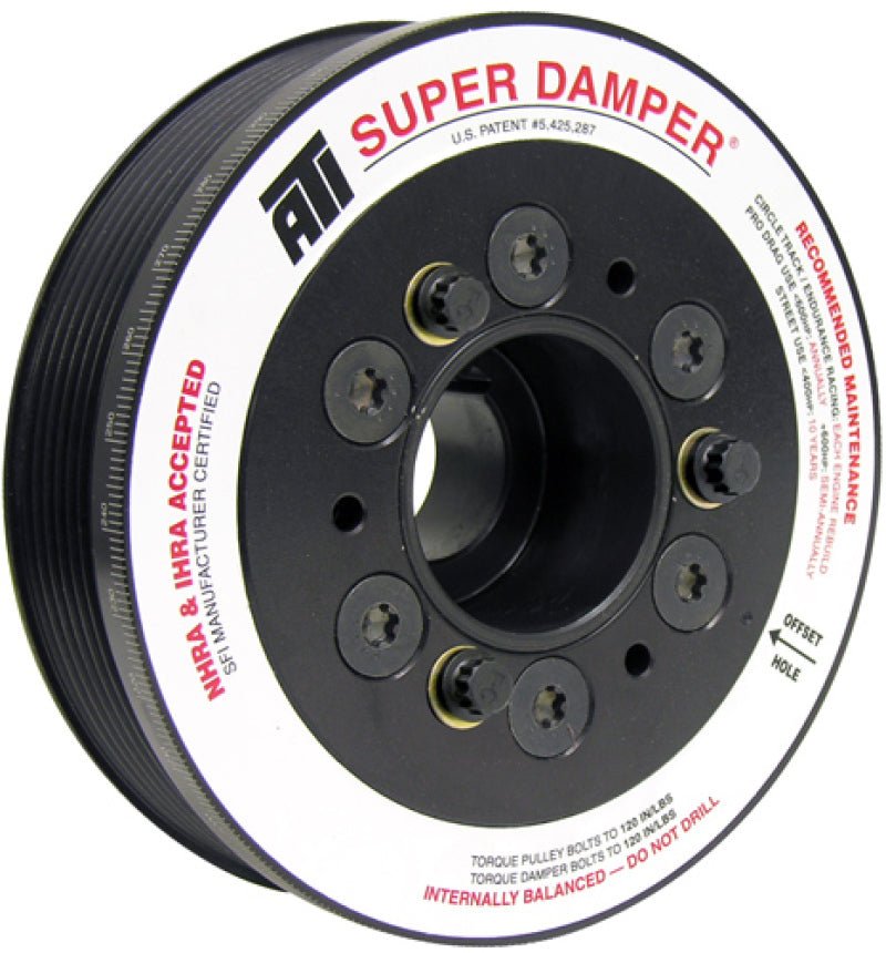 ATI Damper 5.67in Aluminum 6 Grv 3 Percent UD 1Pcs Mitsubishi Evo 10 2008+ | 918253 - JDMusclePulleysappATI918253
