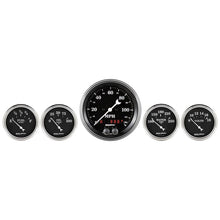 Auto Meter 5 pc. Gauge Kit 3 3/8in & 2 1/16in GPS Speedometer Old Tyme Black Universal | 1750 - JDMuscleMulti Gaugesatm1750