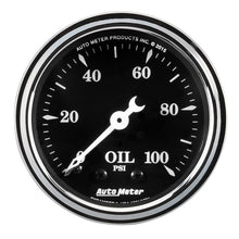 Auto Meter Gauge Oil Pressure 2 1/16in 100psi Mechanical Old Tyme Black Universal | 1721 - JDMusclePressure Gaugesatm1721